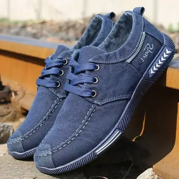 Men Casual Breathable Low Top Canvas Shoes